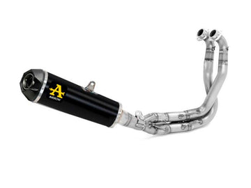 INDY RACE DARK ALUMINUM COLLECTOR + SILENCER KIT KAWASAKI Z650 '21/22 WITH CARBY END CAP AND DBK