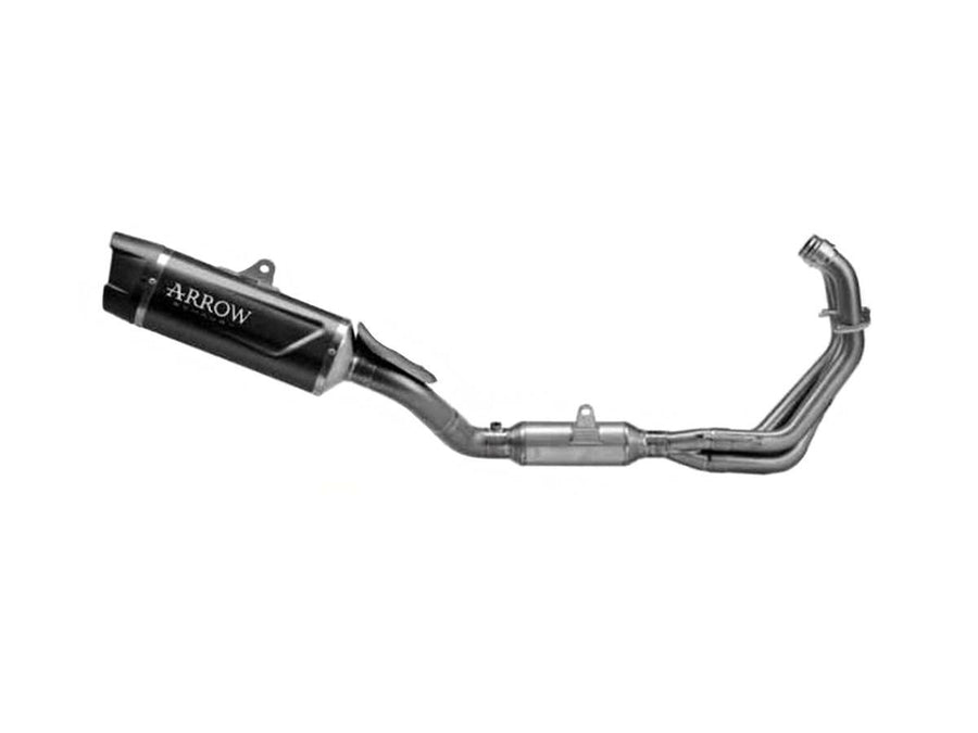 COMPLETE APPROVED KIT STAINLESS STEEL COLLECTORS + INDY-RACE EVO ALUMINUM "DARK" SILENCER MT-09 E5+ '24