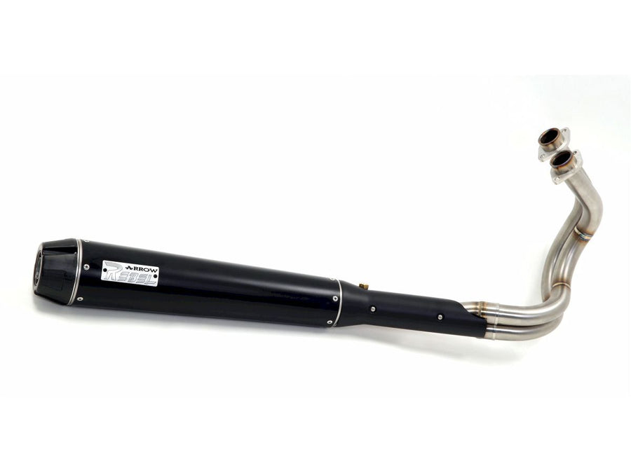APPROVED REBEL NICHROM DARK YAMAHA SCR 950 '17/20 MUFFLER WITH CARBY END FOR ARROW CONNECTOR AND ORIGINAL COLLECTORS