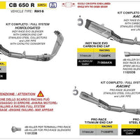 COMPLETE KIT STAINLESS STEEL COLLECTORS + INDY RACE EVO SILENCER IN DARK ALUMINUM FOR HONDA CBR 650 R E5+ 2024/'25