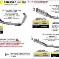 COMPLETE KIT WITH STAINLESS STEEL COLLECTORS AND INDY RACE EVO TITANIUM SILENCER FOR HONDA CBR 650 R E5+ 2024/'25