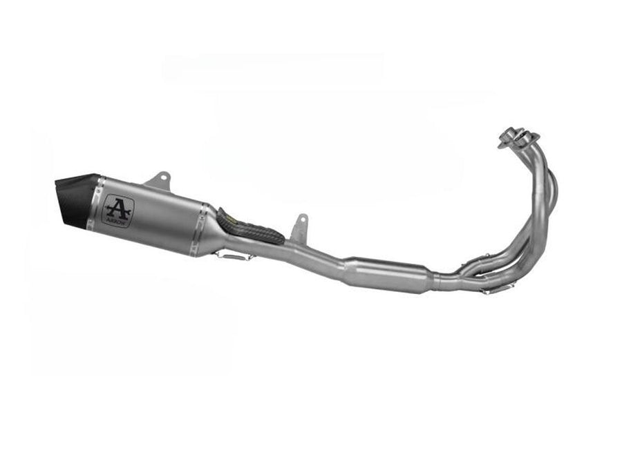 COMPLETE CATALYTIC KIT APPROVED STAINLESS STEEL COLLECTORS + VELOCE TITANIUM MUFFLER TRIUMPH DAYTONA 660 '24 WITH CARBY FOUNDATION