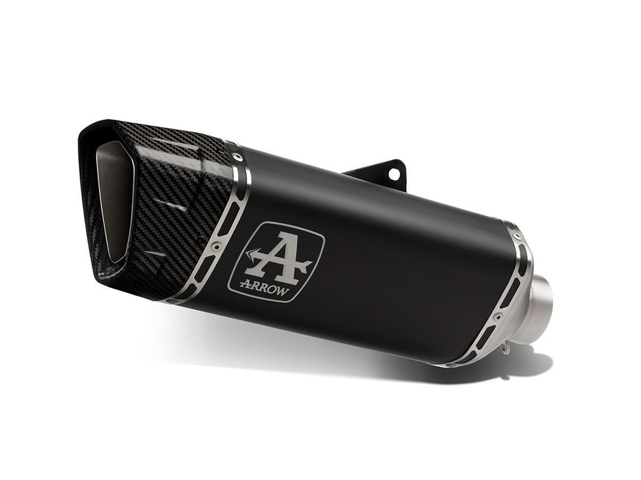 APPROVED TRACK SILENCER DARK TITANIUM WELDED CONNECTOR YAMAHA MT-10 '22 WITH CARBY BASE ORIGINAL SPARE PARTS + ARROW SPARE PARTS