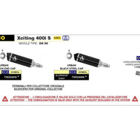 URBAN DARK ALUMINUM CONNECTOR + TERMINAL KIT WITH CARBON END CAP KYMCO XCITING 400S '21